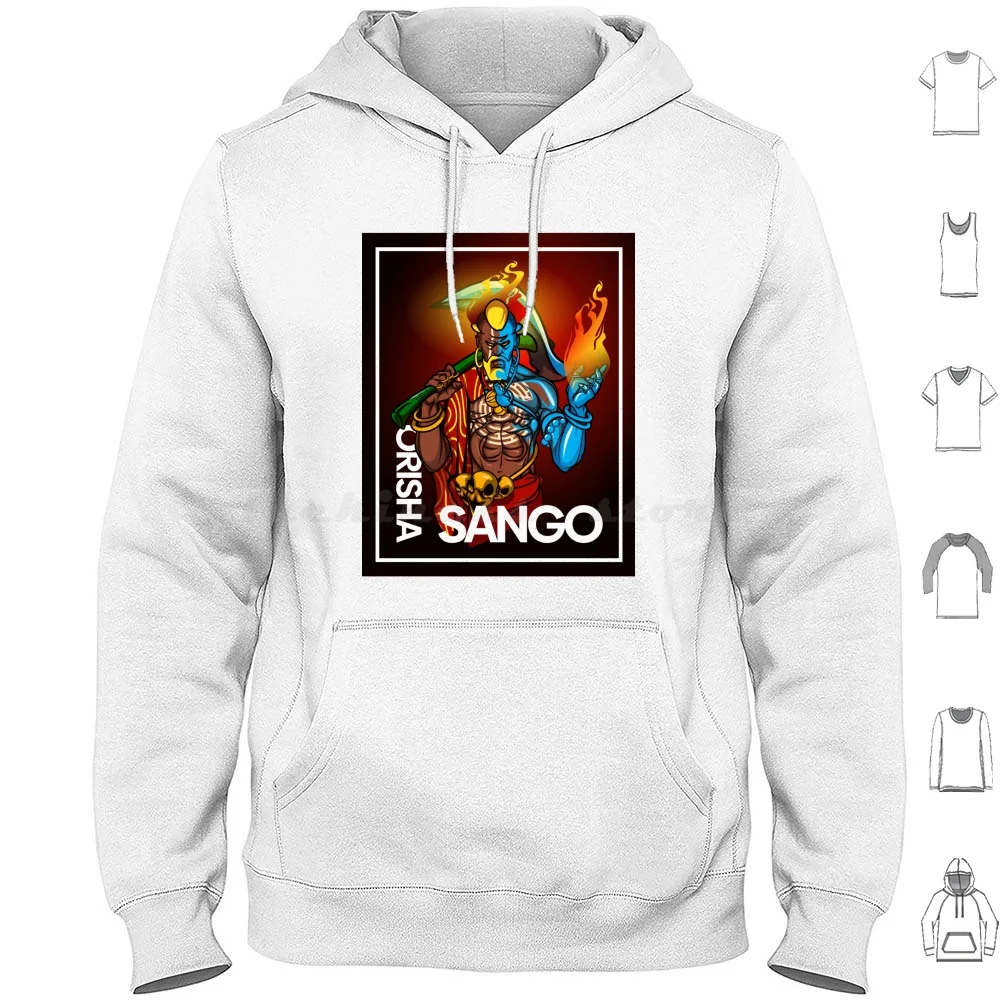 Orisha Shango Sudadera con capucha de algodón de manga larga Shango Orisha
