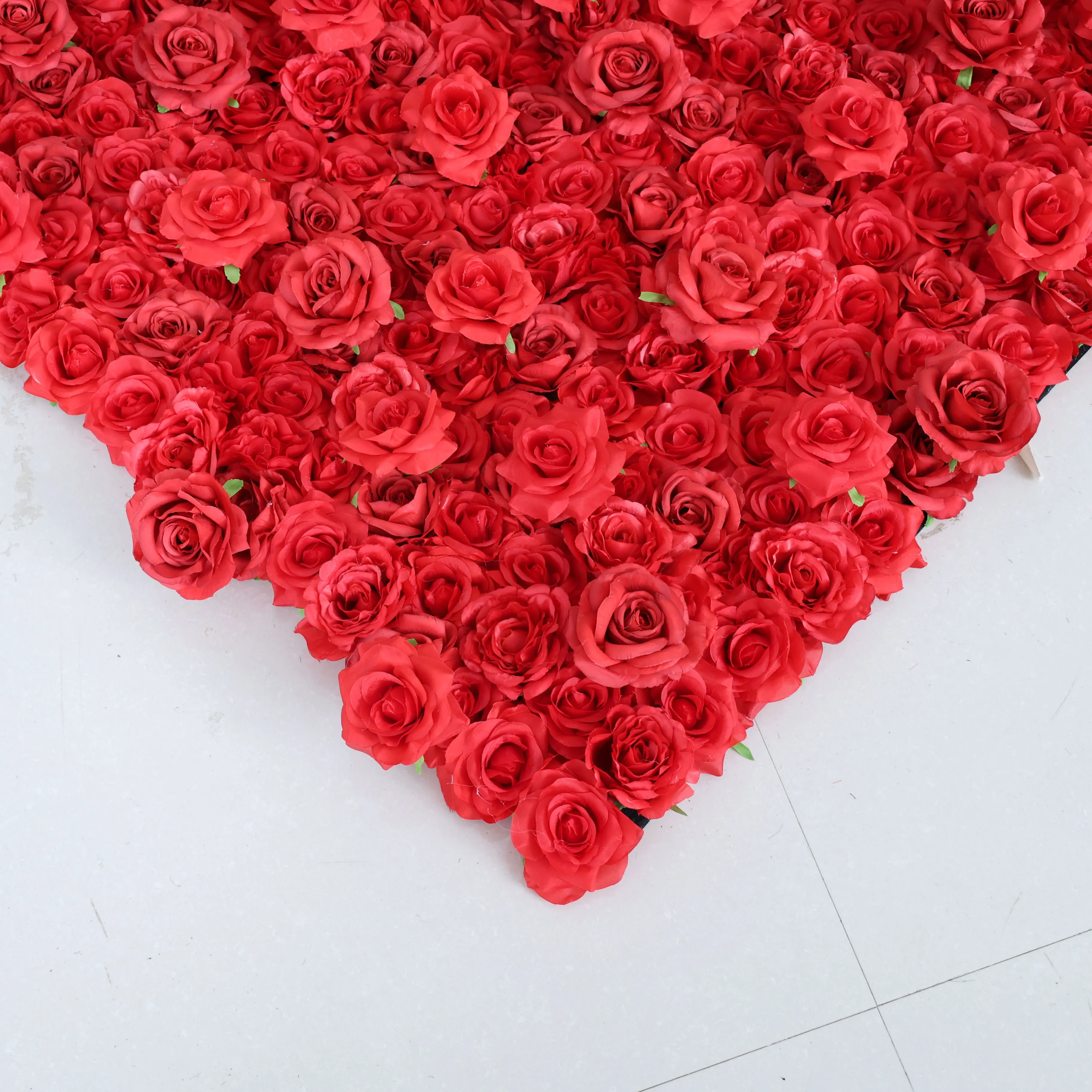 YuLiFlower Custom Wedding Wall Decorations Roll Up 5D Flower Wall Backdrop Red Rose Flower Wall