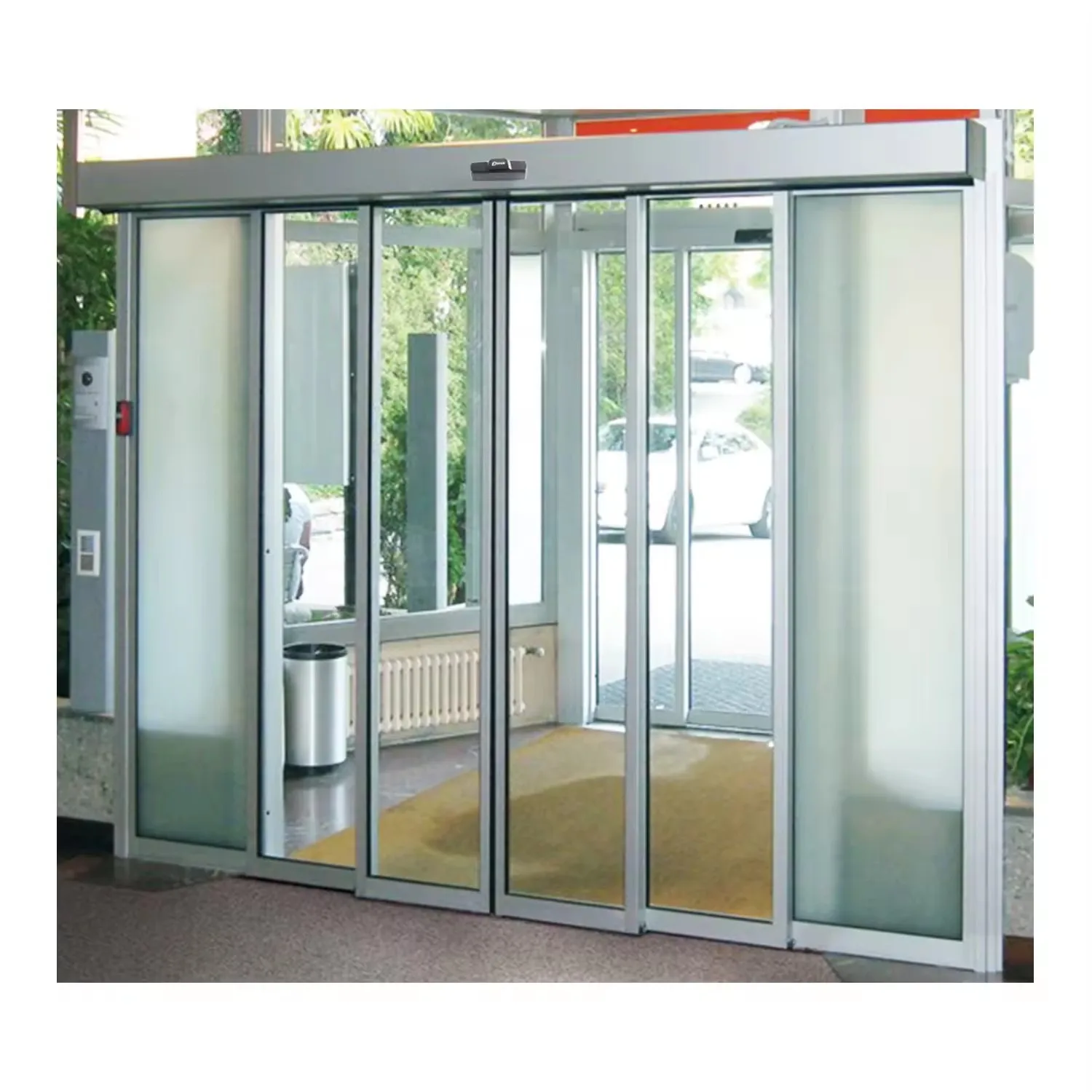 Hotel Automatic Induction Sensor Sliding Glass Door Mechanism System Operators Automatic System Opener Automatic Door Unit