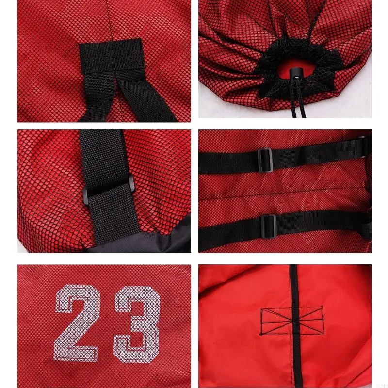 92ME 1Pc Fitness Volleyball Soccer Training Drawstring Storage Bag Shoulder Mesh Pack