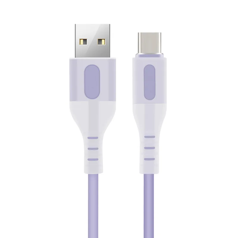 Charge rapide Type C Câble USB C Liquide Silicone Souple Données rette Pour Huawei Xiaomi Samsung 1M Téléphone Portable USB-C Chargeur Fil