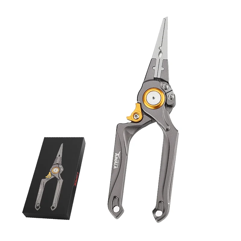 Full Aluminum Hook Removal River Fishing Pliers With Lanyard And Plastic Sheath 8 Inch Durable
