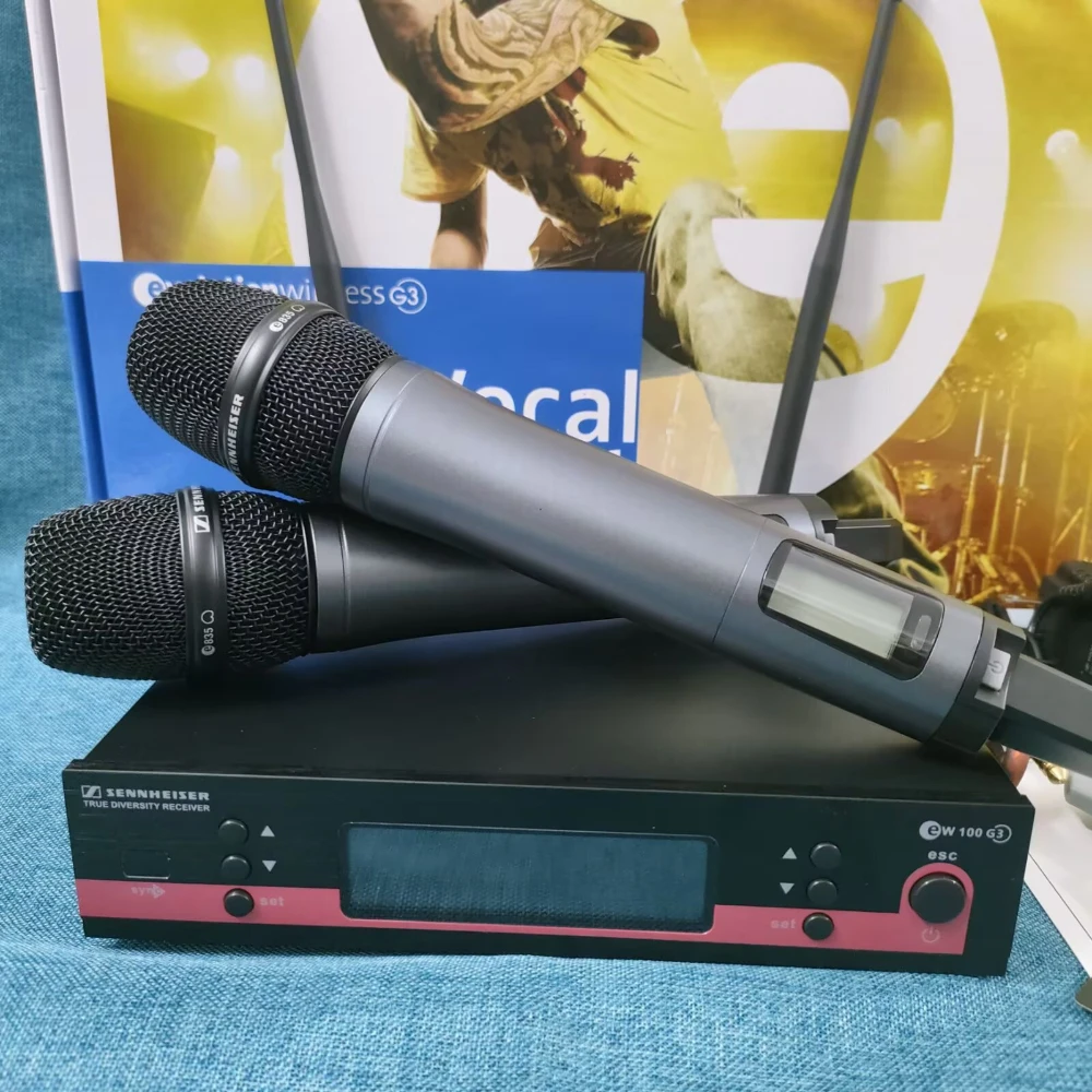 Sennheiser EW100G3 UHF True Diversity Wireless Handheld Microphone System E835 Capsule For Stage Karaoke Wedding Live image 6