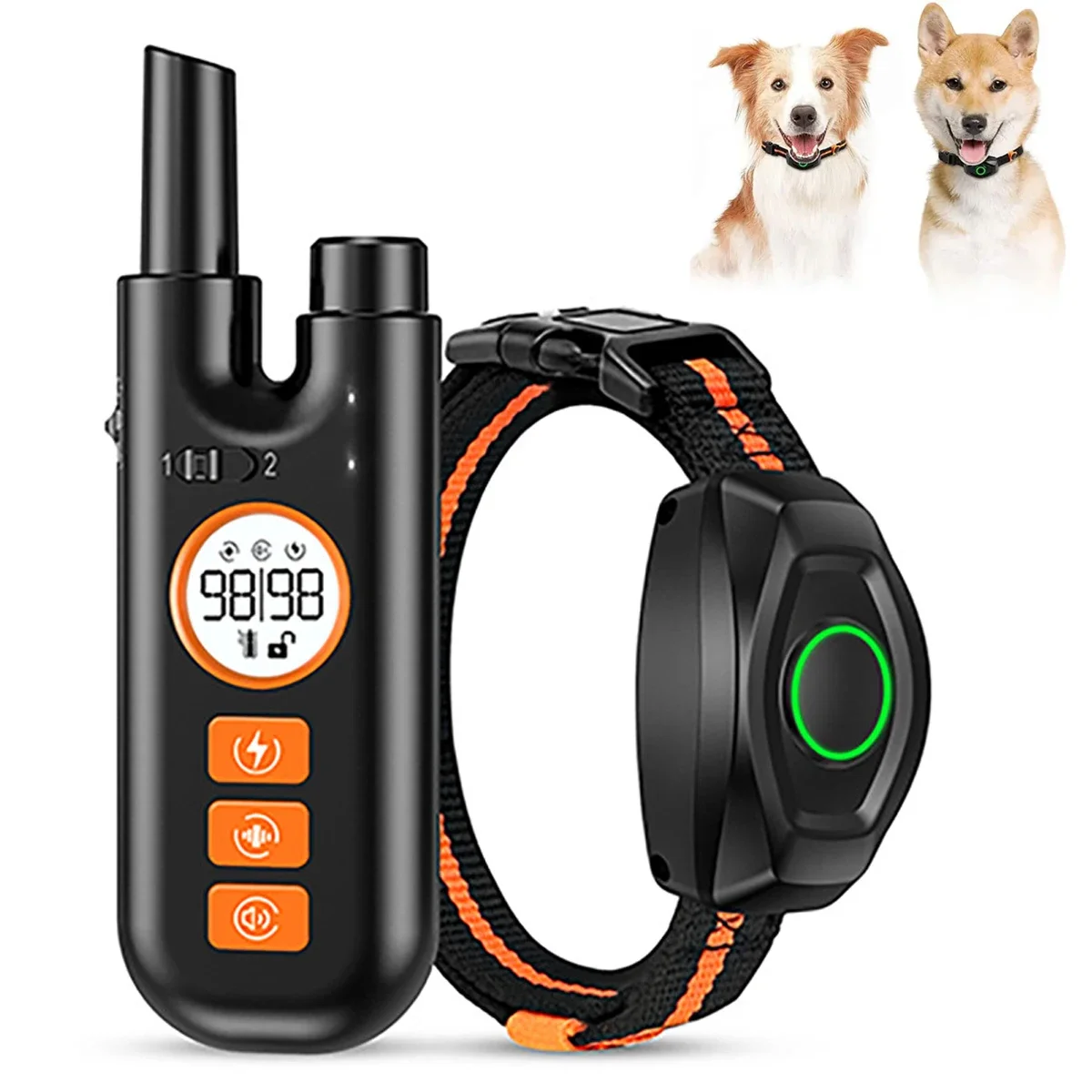 1300FT Waterproof Anti-bark Collar for Dogs Electric Training Collar for Dogs Auto Bark Stop Rechargeable Pet Training Supplies