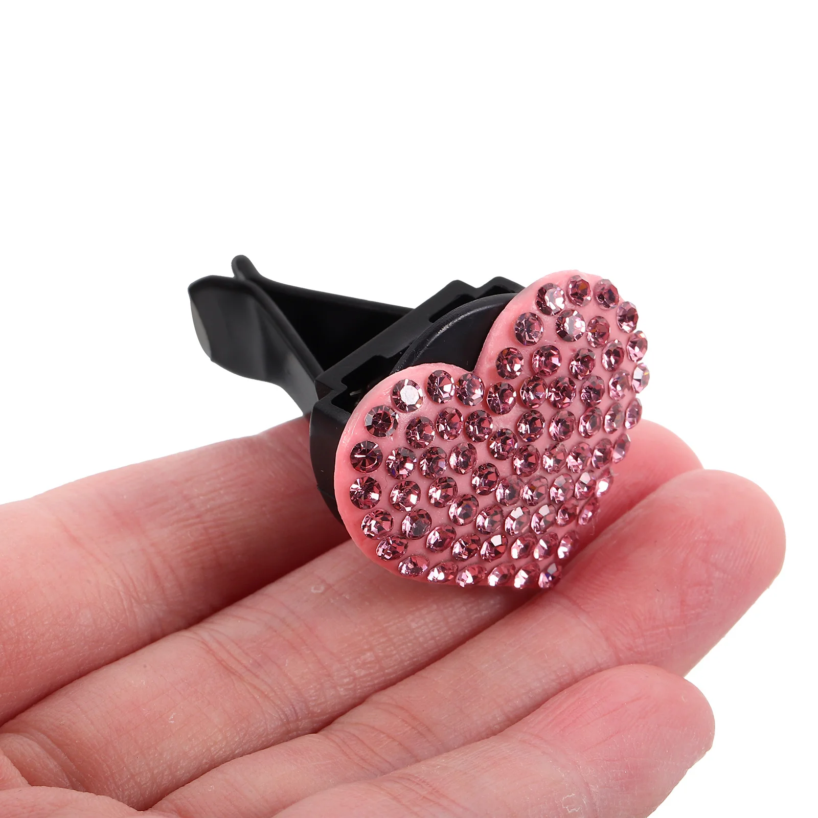 

4Pcs Car Vent Clips Heart Shape Rhinestone Air Outlet Fresheners Portable Aroma Clip Cute Car Air Vent Decoration