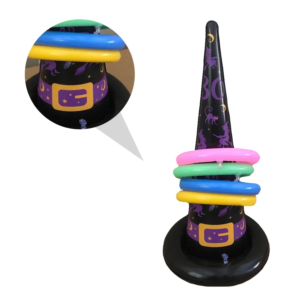 Outdoor Playset Halloween Hat Inflatable Ferrule Toys 27*27*55cm Decoration Ring Children Toddler