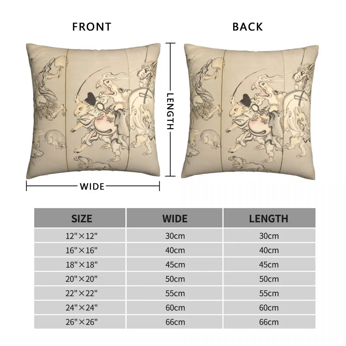 Yokai Parade A Square Pillowcase Polyester Linen Velvet Creative Zip Decorative Pillow Case Home Cushion Cover