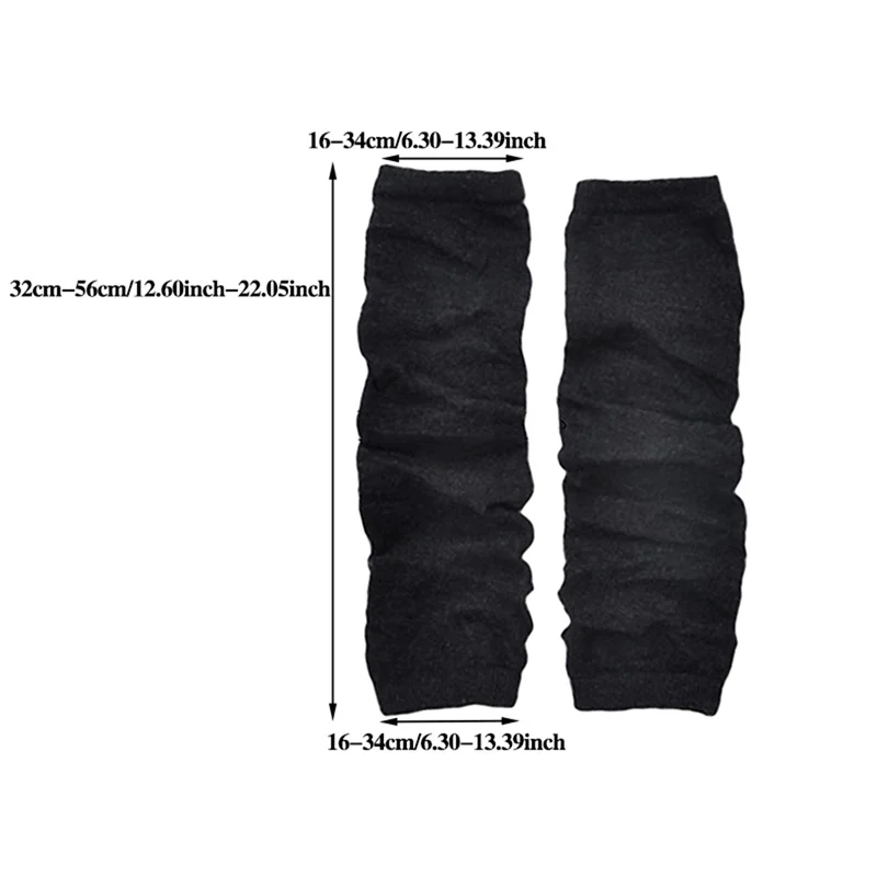 

Зимние теплые вязаные митенки без пальцев с длинными рукавами для мужчин и женщин, в полоску, в стиле хип-хоп, эластичные, для улицы, согревающие руки