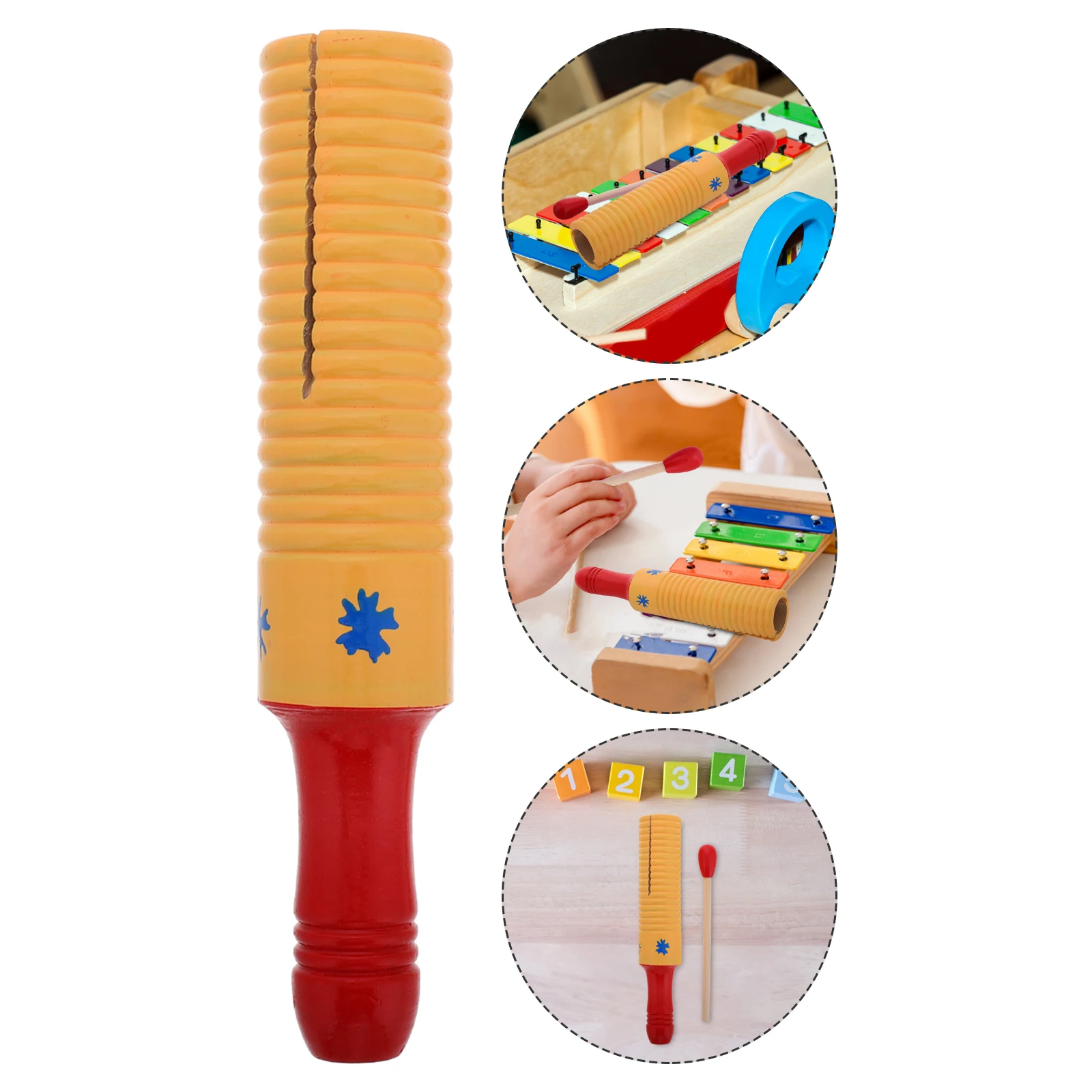 

Wooden Tone Block Kids Montessori Music Early Education Percussion Instrument Rhythm Stick Durable Vibrant Colors Preschool