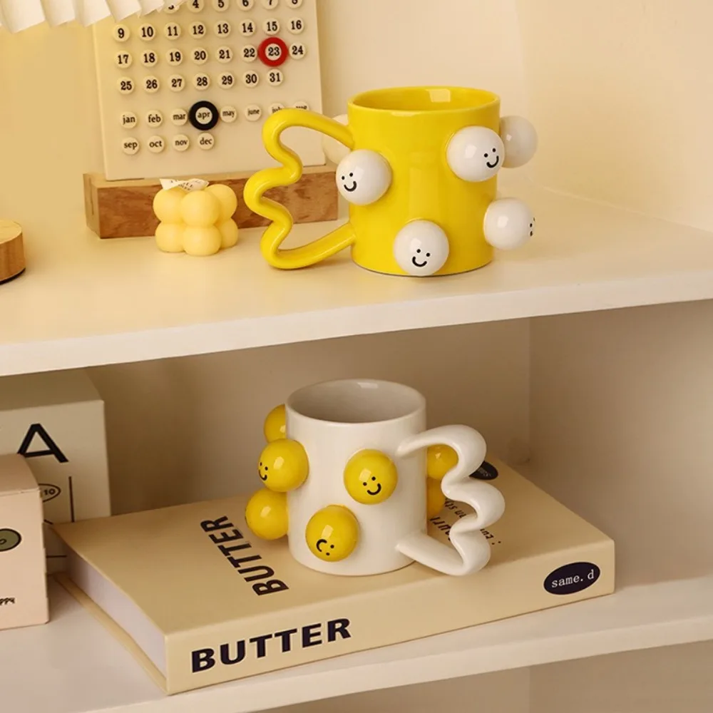 

Керамические кружки 270 мл, милые и креативные кофейные чашки с ручкой, чашки для воды с молоком, чаем, гладкие девушки, изысканный подарок, посуда для напитков