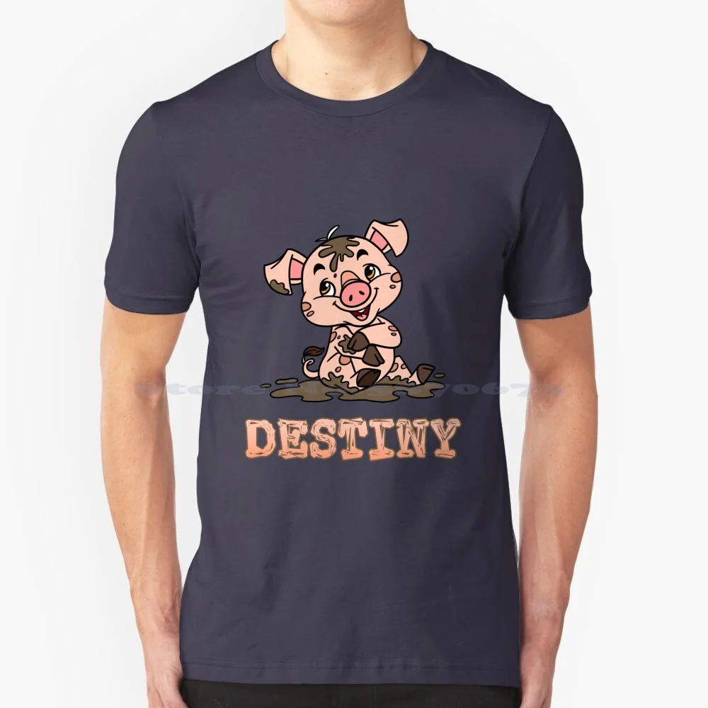 Destiny Piggy T Shirt 100% Cotton Tee Destiny Piggy Wiggy Destiny Birthday