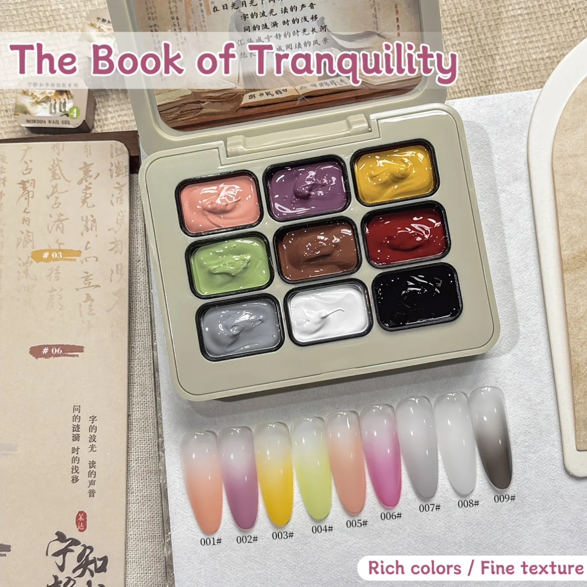 9pcs Fantasy Colors Pat Pat Gel - Professional Gradient Nail Art Powder for Easy Ombre Manicure & Salon Effects