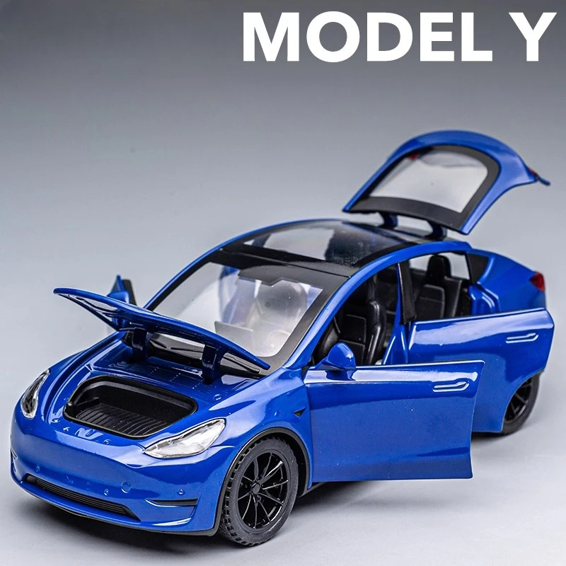 1:32 Model Y Car Toys Alloy Diecasts Metal Vehicles Car Model With Sound Light Vehicle Toys For Children Gifts Collection