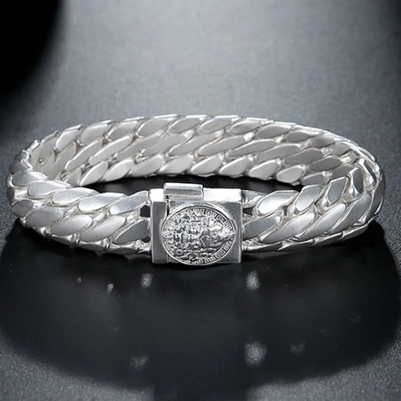 Unisex Solid Triple Whip Bracelet, Ancient Craft Embossed Yellow Jambhala Clasp, Bold Fashion Couple Wrist Accessory