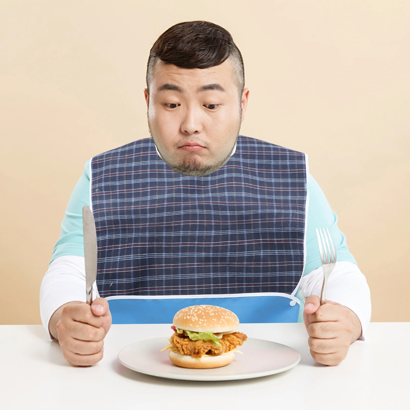 

Household Dinner Waterproof Bib Washable Adult Bibs for Elderly Lightweight Clothing Protector Accessory Adult Bibs Washable