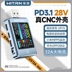 WITRN USB tester U3L voltage and current meter PD3.1 decoy 28V fusion fast charging UFS aging EPR