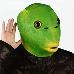1pc, Fun Green Fish Head Mask for Halloween and Parties - Perfect Photography Prop and Party Favor