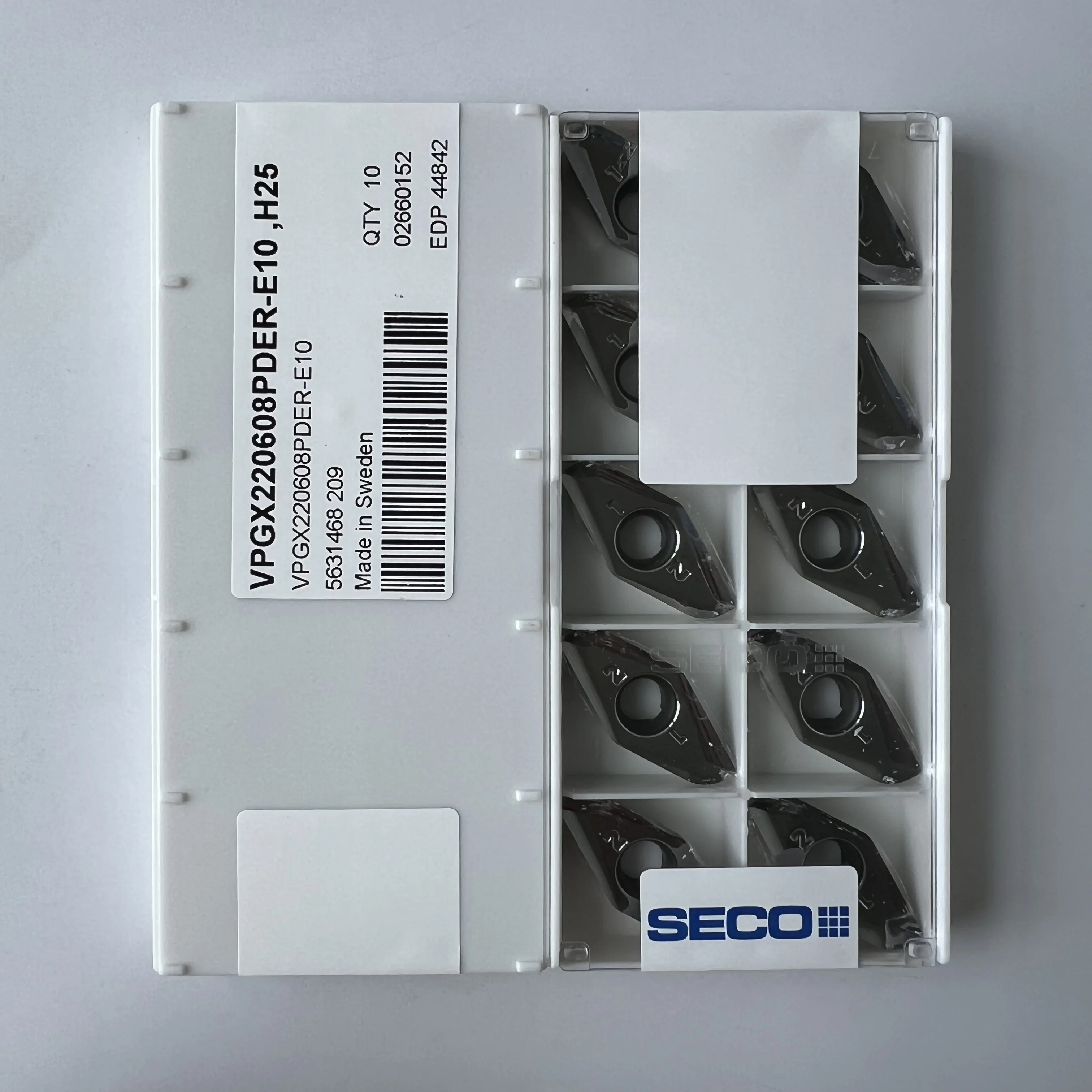 

VPGX220608PDER-E10,H25 / Original product CNC cemented carbide blade 10 Pcs