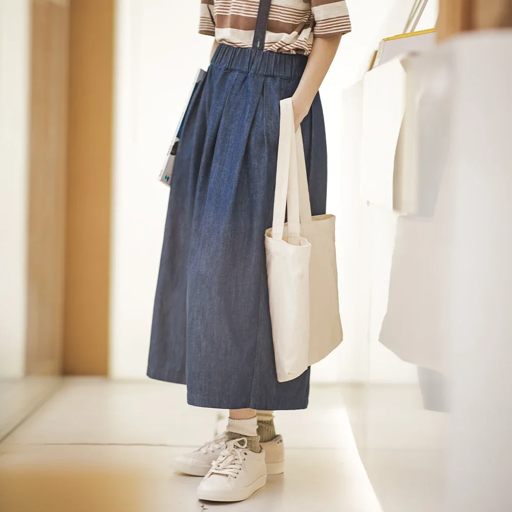 Maden-Japanse casual gewassen jeans met hoge taille voor dames, baggy denim jumpsuits, overalls met wijde pijpen, jurken