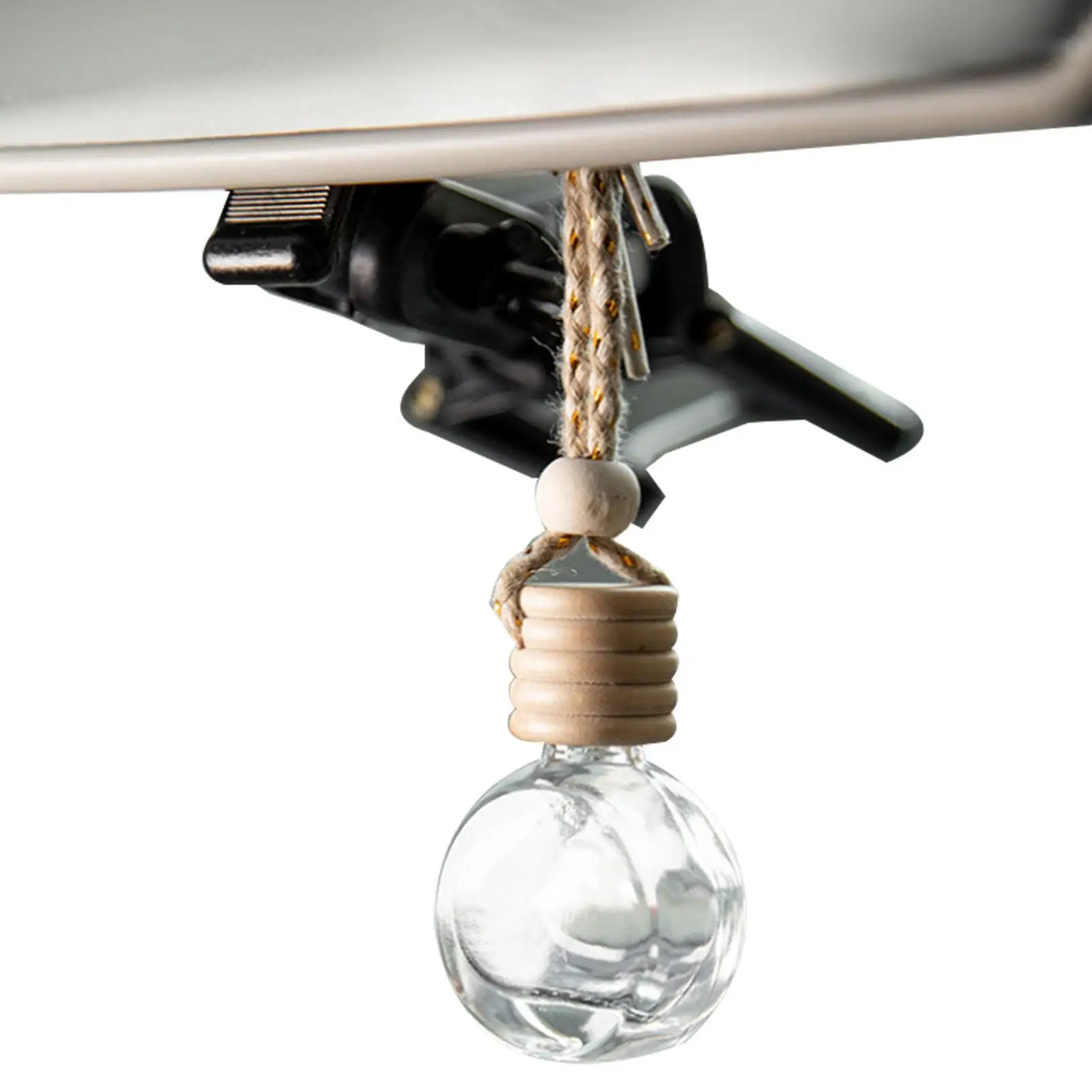 Car Perfume Diffuser Empty Bottle Transparent Car Air Freshener Perfume Bottle Car Interior Freshening Aromatherapy Pendant