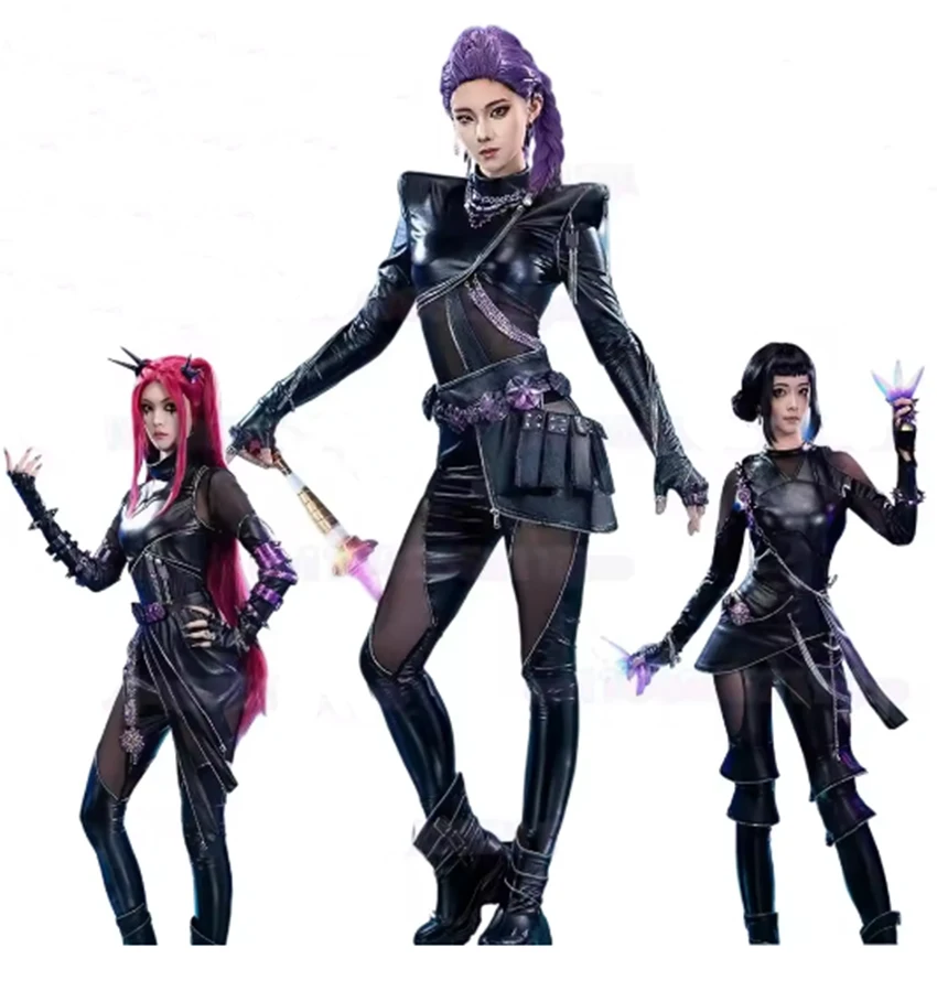 Disfraz de Cosplay de Anime Mira Zoey Rumi, traje de batalla Kpop de Halloween Rumi, traje negro, actuación de Huntrix, Fanc de talla grande S-3XL