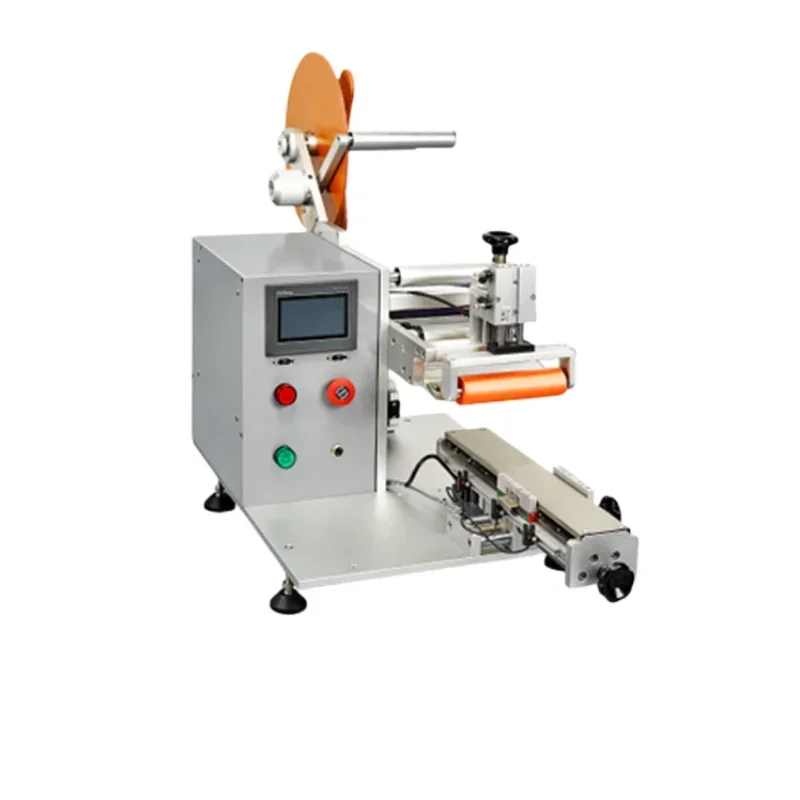 

Small Automatic Flat Plane Top Labeling Machine Tabletop Canning Glass Jar Flat Cover Surface Label Applicator Labeling