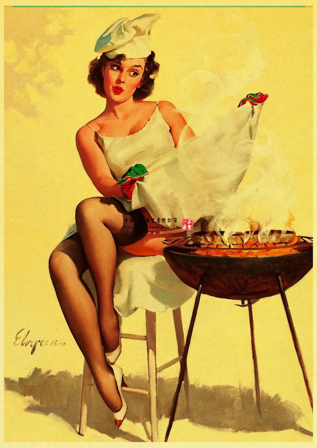 Sexy Negra Pin Up Girl Poster Beauty Stickers Vintage Retro Canvas Canvas Wall Home Bar Club Posters