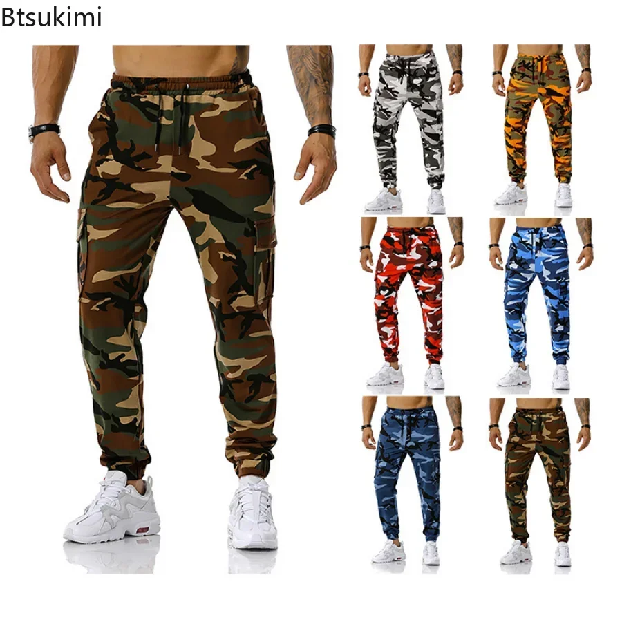 Pantaloni cargo mimetici alla moda per uomo Pantaloni militari tattici mimetici in cotone Pantaloni casual da esterno Pantaloni sportivi con