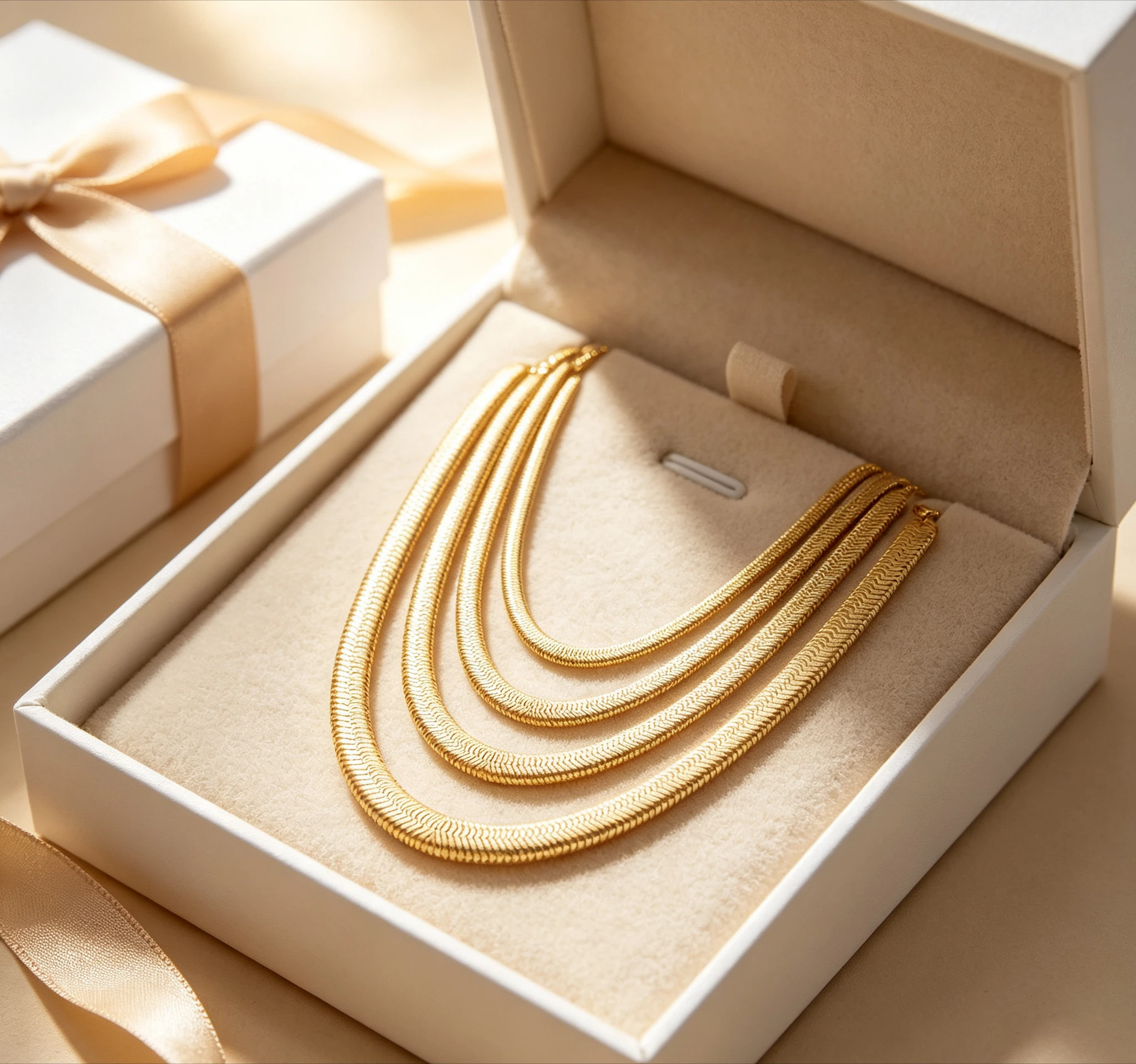 9999 Pure Gold real gold Women's Blade Chain Clavicle Chain Flat Snake Bone Chain Necklace Giving gifts for friends