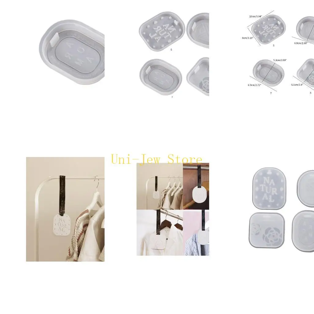 

40GB DIY Hanging Tags Silicone Mold Home Car Wardrobes Resin Cast Mold