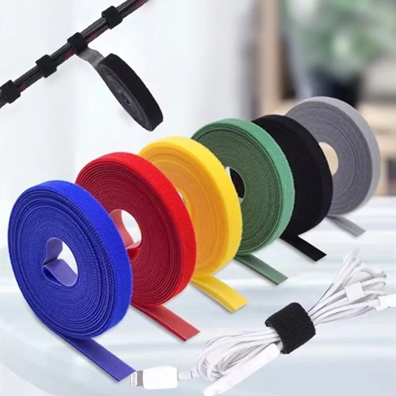 USB Cable Winder Cable Organizer Ties Mouse Wire Earphone Holder Cord Free Cut Cable Management Clips Phone Hoop Tape Protector