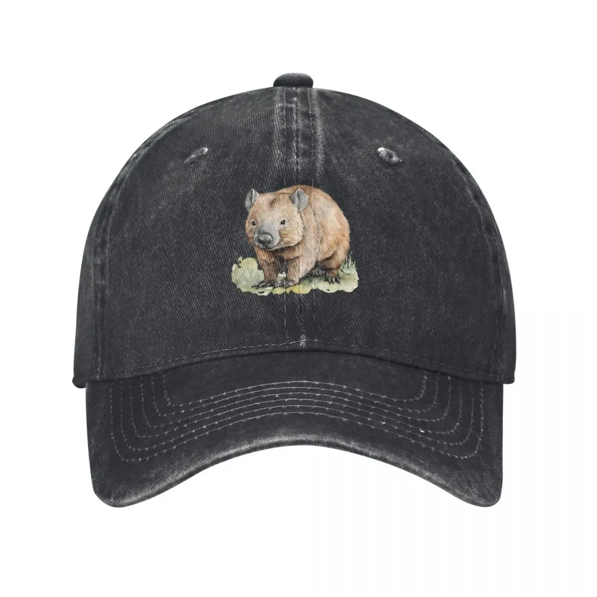 Wombat watercolor Baseball Cap Cosplay Fishing cap For Girls Men's