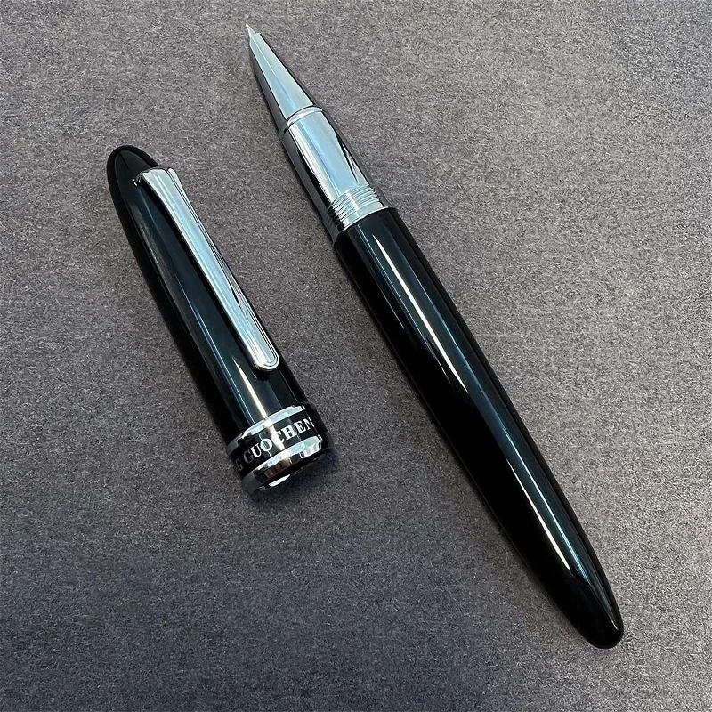 

Гелевая ручка-роллер Hot Luxuris MB, высококачественная, 0,5 мм, с серебряным клипом, подарочная, канцелярские принадлежности для школы и офиса, Smo