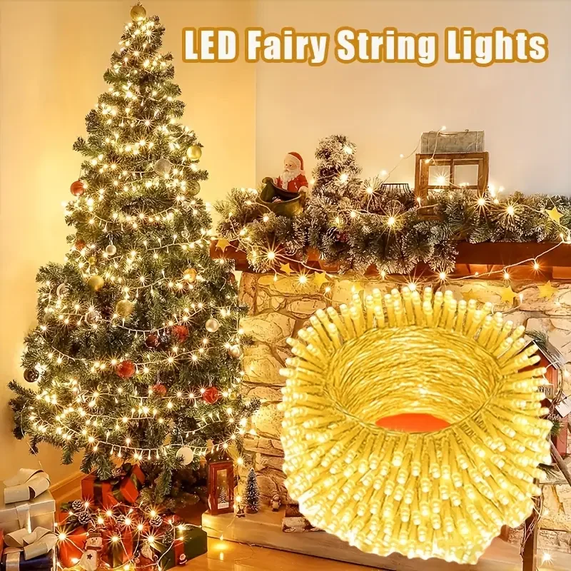 1pc USB Powered LED Fairy Light Garland Mother's Day Christmas Tree Fairy Light Chain Home Wedding Party Holiday Decor 236inch