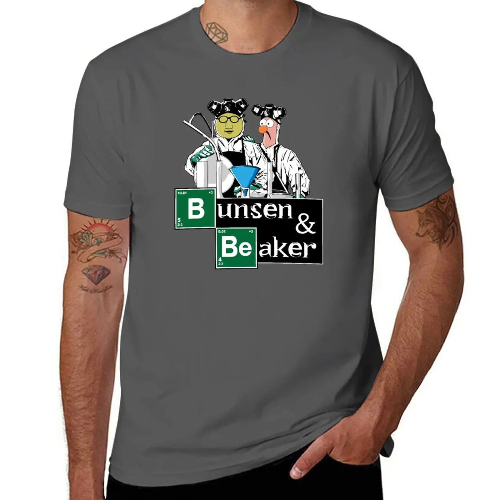 Bunsen & Beaker T-Shirt blacks sports fans oversizeds blanks t shirts for men cotton