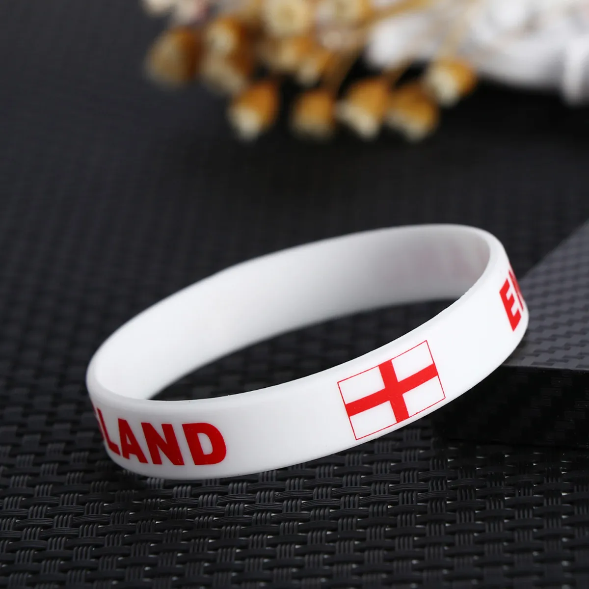 5Pcs Silicone Country Wristband Soft Comfortable One Size Fits Most Sports Game Football Match National Flag Printed Bracelets