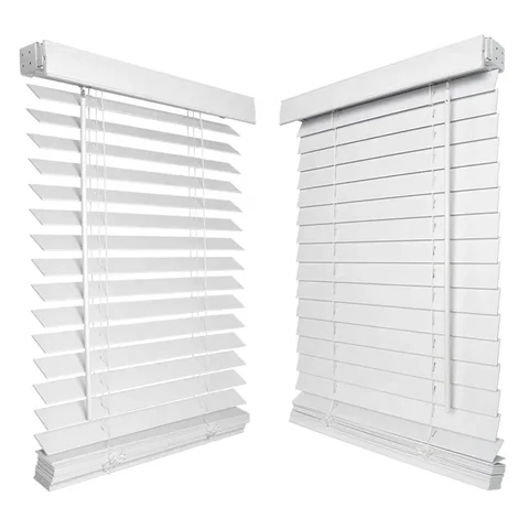 창문용 무선 인조 목재 베네치아 블라인드, PVC 및 인조 목재 블라인드, 공장 직접 판매, 2 인치