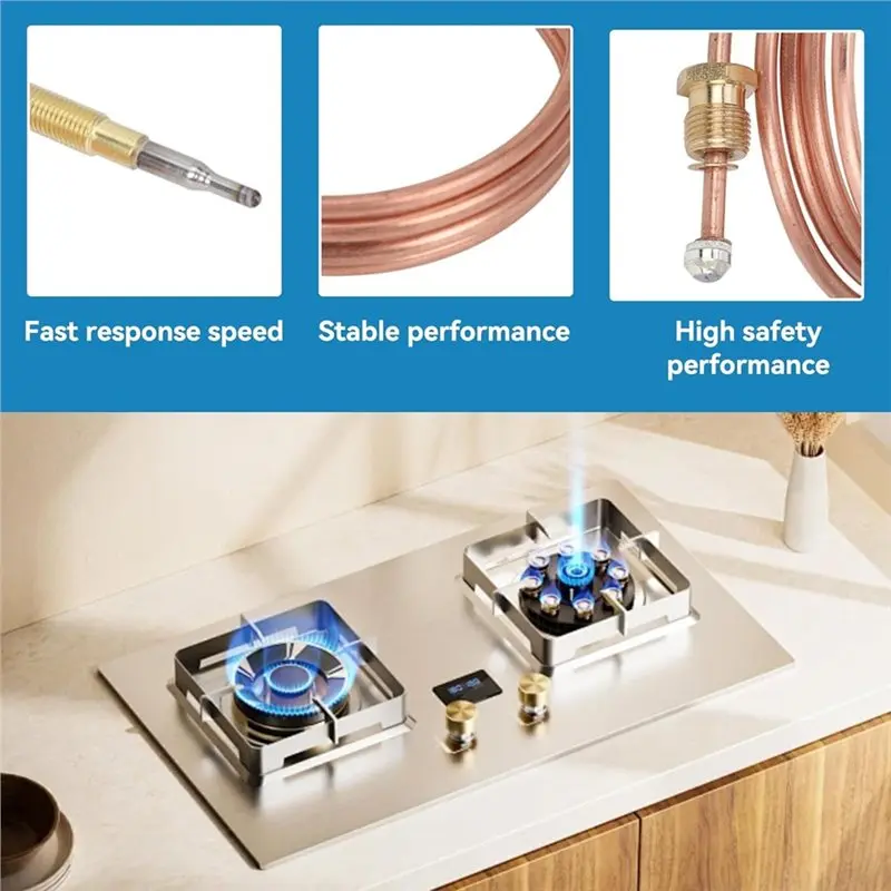 【COMELY】مجموعة المزدوجات الحرارية العالمية للموقد مكونة من قطعتين، واستبدال الموقد مع 5 محولات #5