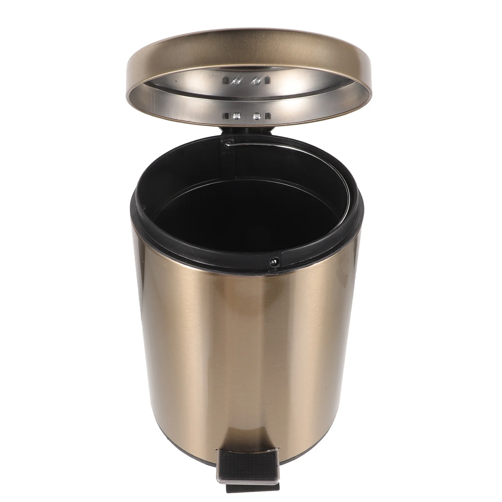 

5L Round Step Trash Can Stainless Steel Kitchen Bathroom Office Trash Bin Covered Garbage Container Design
