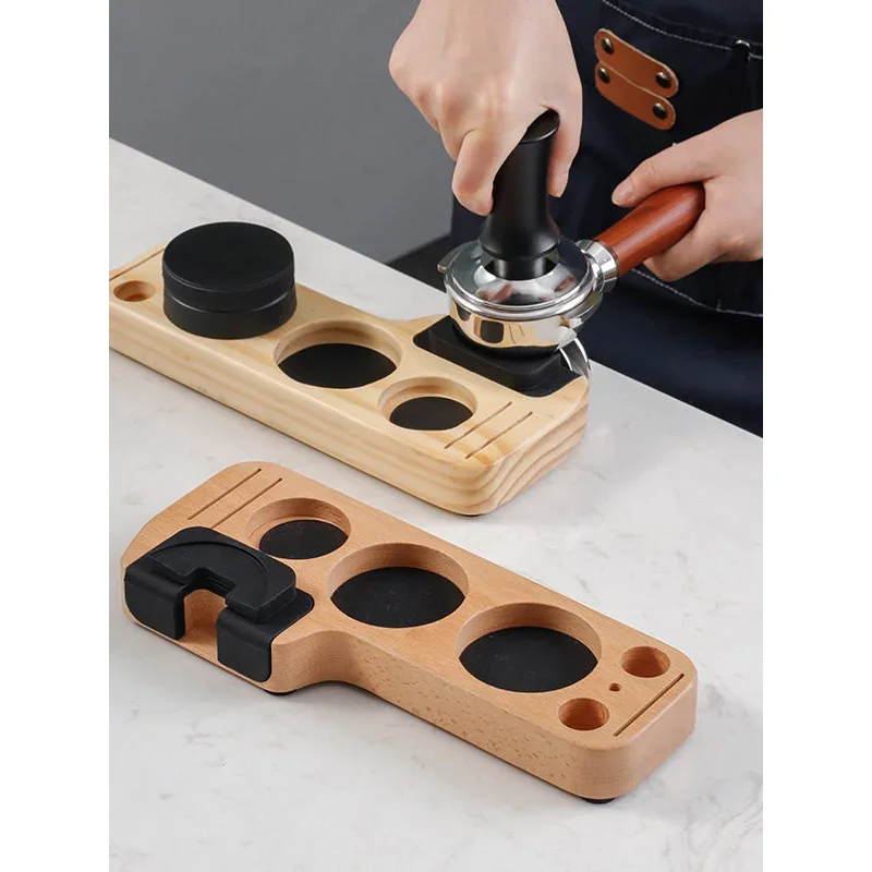 Brand New Beech and Pine Wood T-Shaped Coffee Tamper Holder for Coffee Machine Accessories