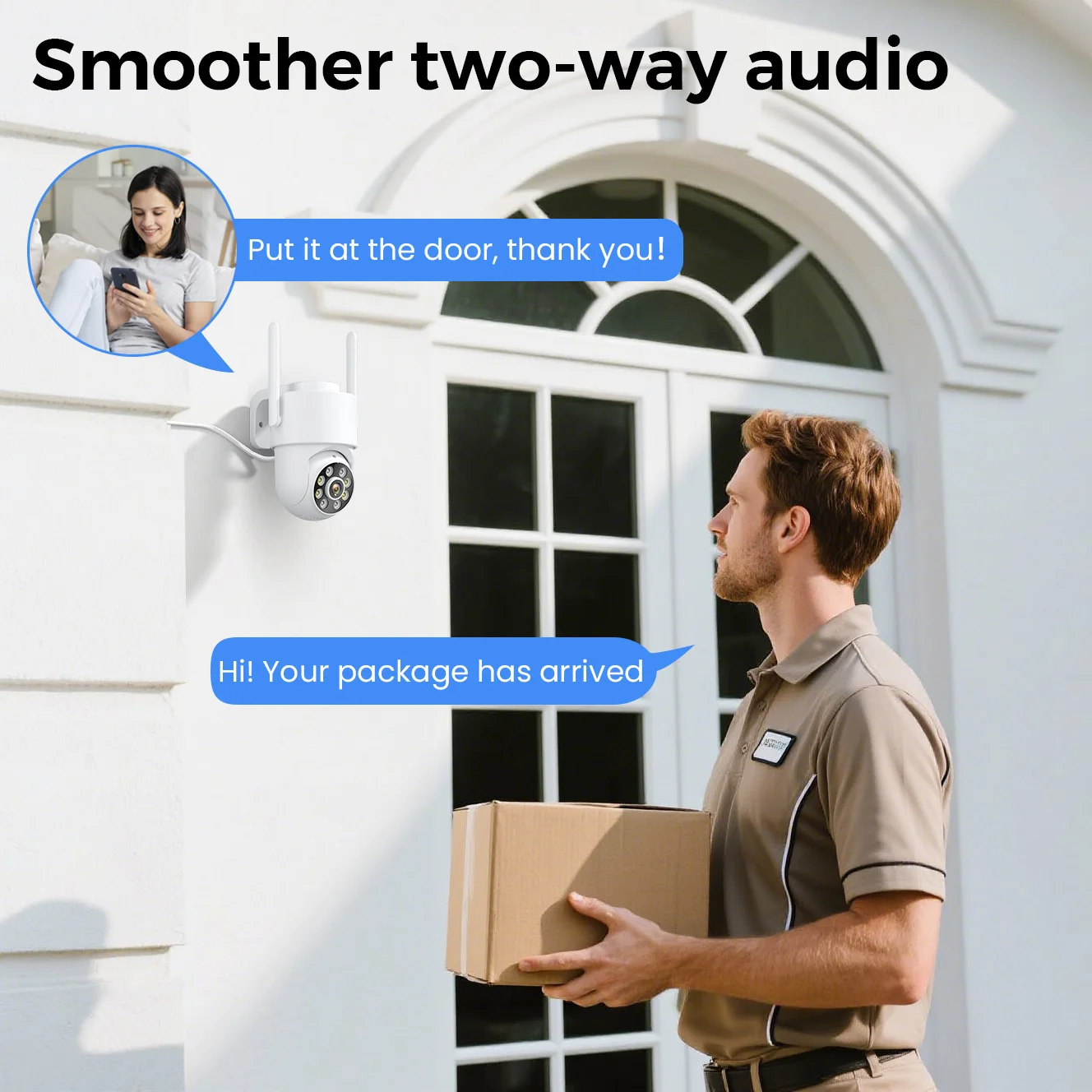 4MP 2K Wifi IP Camera Outdoor with AI Human Detect Auto Tracking Wireless PTZ H.265 P2P Audio 1080P Security CCTV Camera