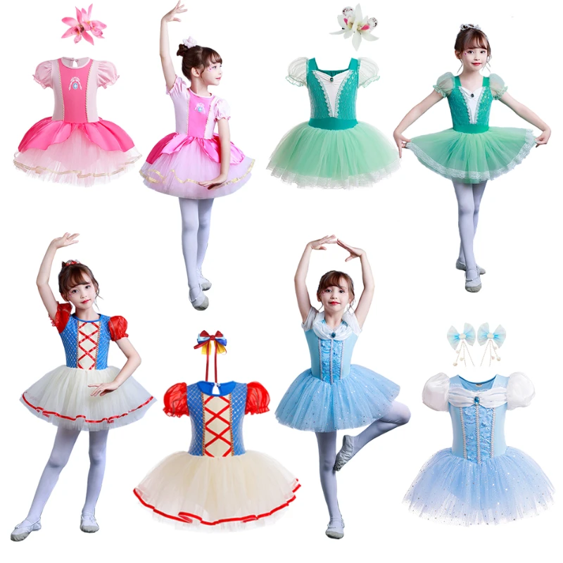 Neues Mädchen Ballett Übungs kleid Kinder Cosplay Prinzessin Kostüm Karneval Party Leistung Tanz Tutu Röcke Halloween Kostüm