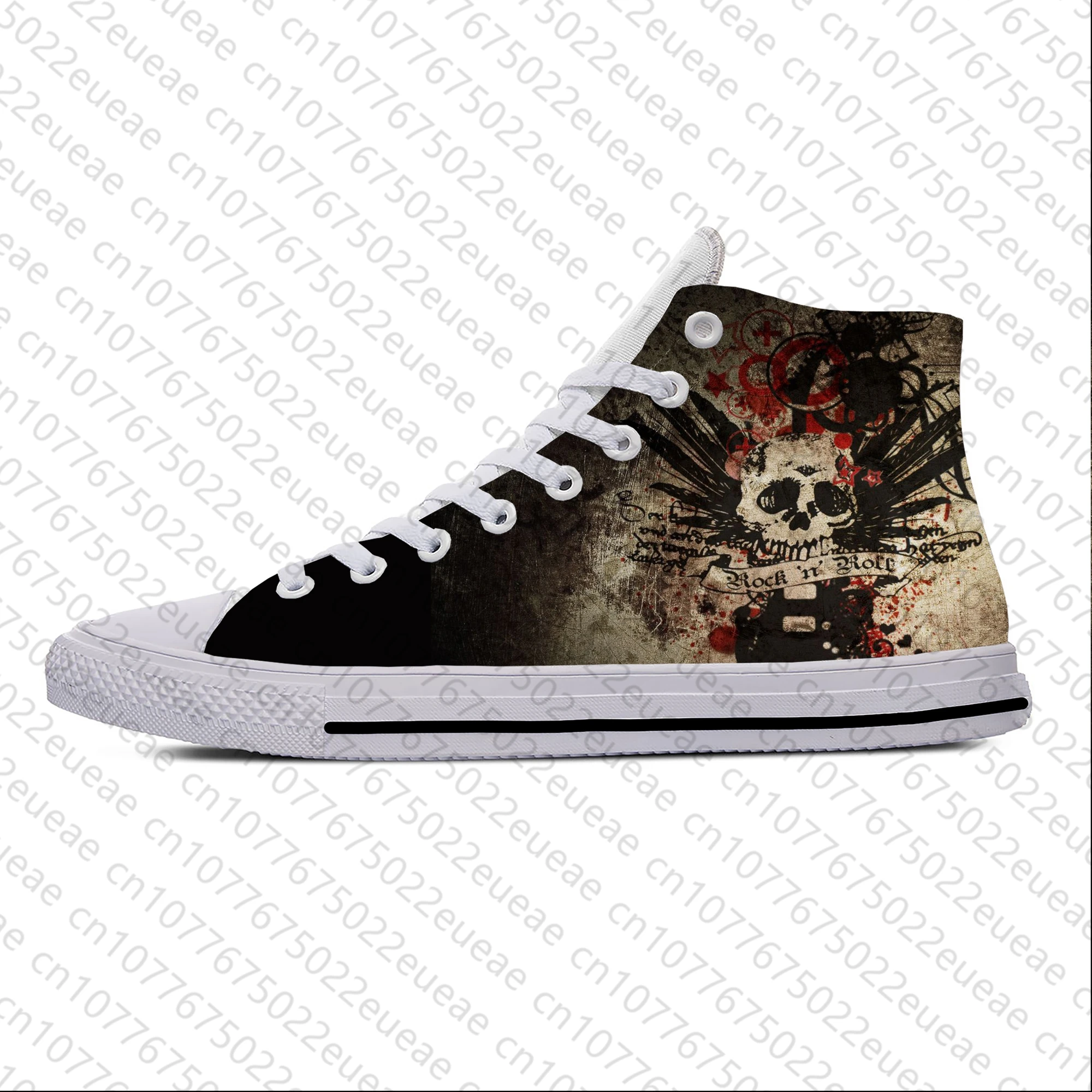 Rock N Roll Rock Band Music Singer Guitar Fashion Casual Cloth Shoes High Top Lightweight Breathable 3D Print Men Women Sneakers