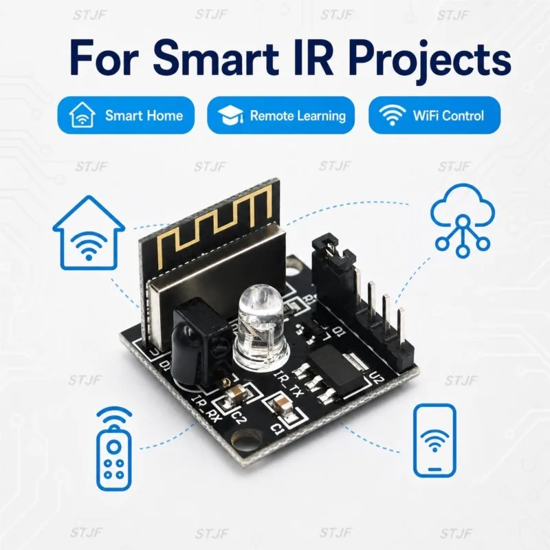 1PCS ESP8285 ESP-01M IR Transceiver Wifi Wireless Module Remote Control Switch Development Learning Board esp 8285 ESP01M ESP 01