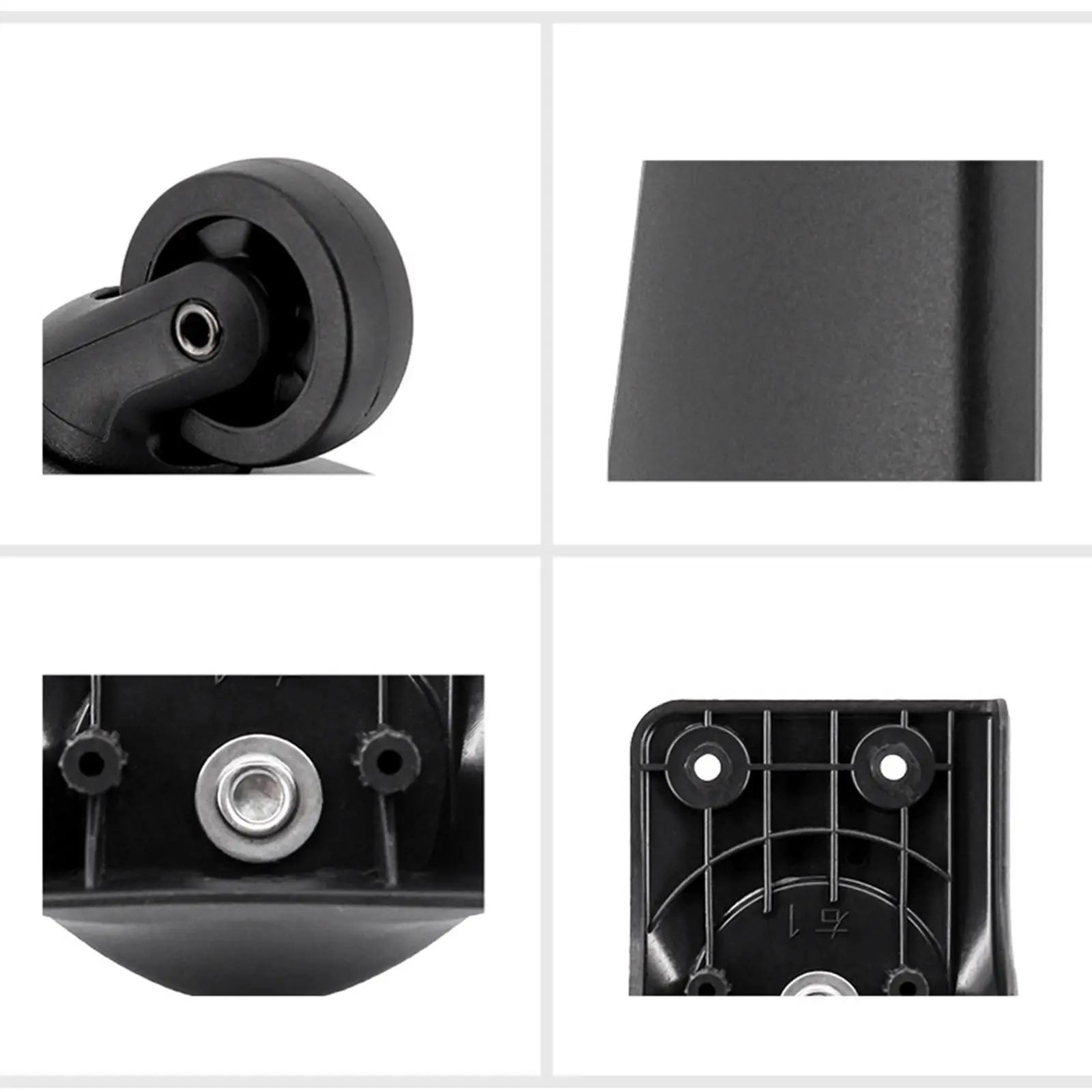 360도 회전 교체용 여행 가방 바퀴 4개 세트 내구성 있는 여행 가방용 회전 캐스터