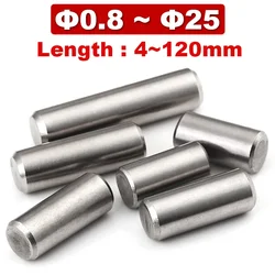 M0.8 M1 M1.5 M2 M2.5 M3 M4 M5 M6 M8 ~M25 Cylindrical Pin Locating Dowel 304 Stainless Steel Fixed Shaft Solid Rod GB119 4~120mm