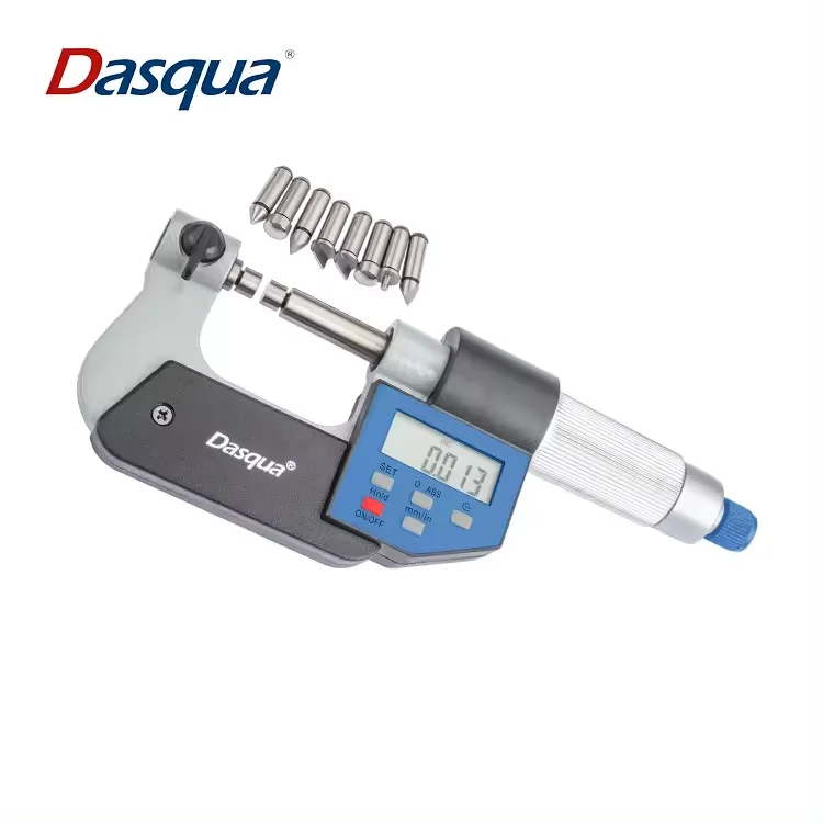 Dasqua Stainless Steel Universal Micrometer With Interchangeable Anvils Electronic Digital Ultimate Accuracy