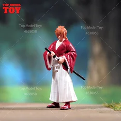 Painted Miniatures 1/64 1/43 1/87 Japanese Samurai with knife Male Scene Figure Dolls Unpainted Model For Car Vehicles Tot