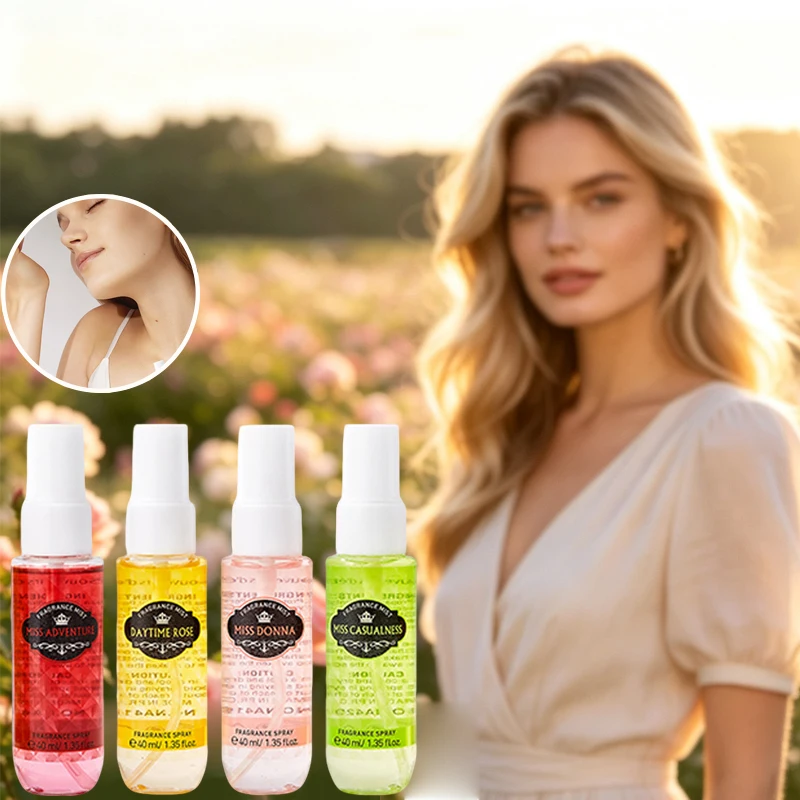 4-piece fragrance spray set, lasting fragrance, fresh fragrance, suitable for daily and dating use, ideal holiday gift
