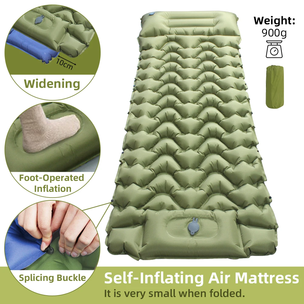 

Сверхширокий надувной матрас из ТПУ, водонепроницаемый, складной, портативный, для кемпинга, походов и путешествий на природе